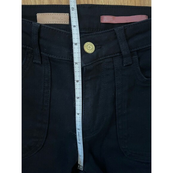 Pilcro Black Icon Flare Patch Pocket Mid Rise Jeans Size 25 - Picture 9 of 10